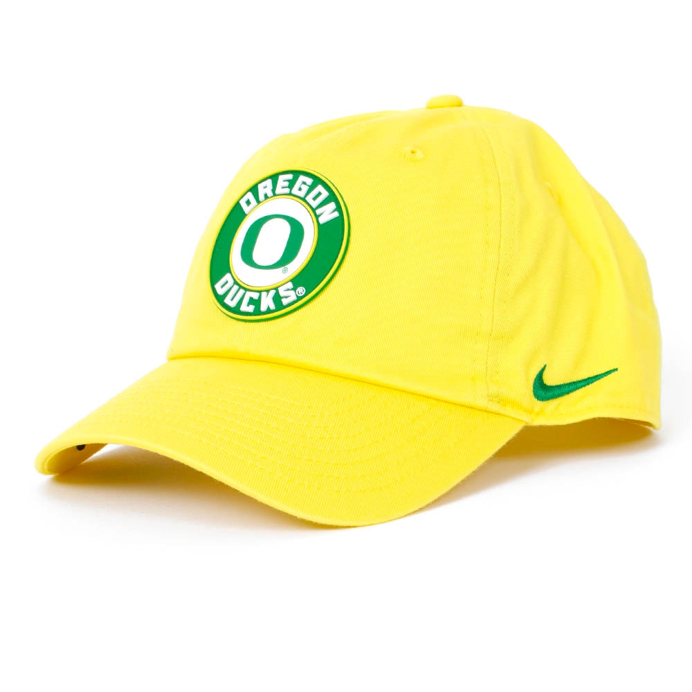 Classic Oregon O, Nike, Yellow, Curved Bill, Accessories, Unisex, Unstructured, Oregon Ducks, Adjustable, Hat, 882518